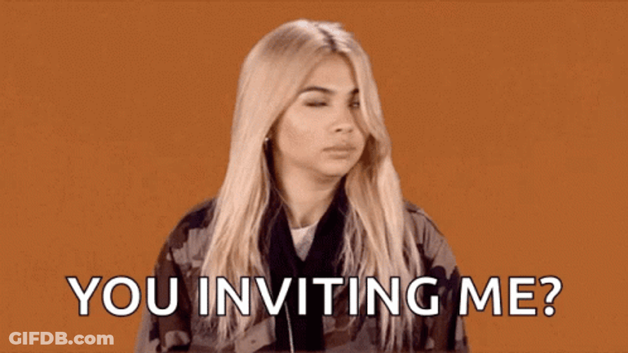 Blonde Unsure For Invitation GIF