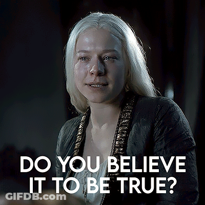 Blonde Woman Asking Do You Believe It To Be True GIF