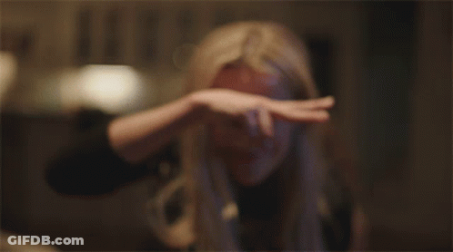 Blonde Woman Covering Face With Hands GIF
