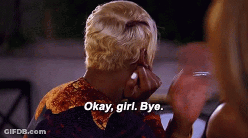 Blonde Woman Crying Says Okay Girl Bye GIF