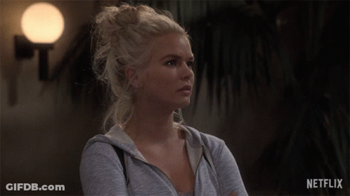 Blonde Woman In Hoodie Netflix Ad GIF