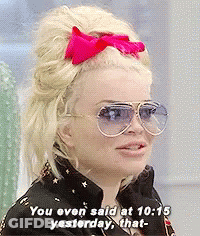 Blonde Woman In Pink Headband Sunglasses GIF