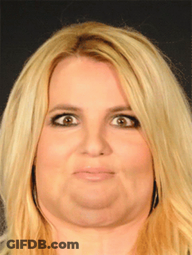 Blonde Woman Making A Face GIF