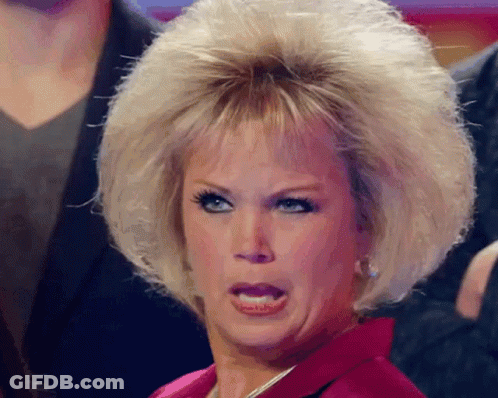 Blonde Woman Making Funny Face GIF