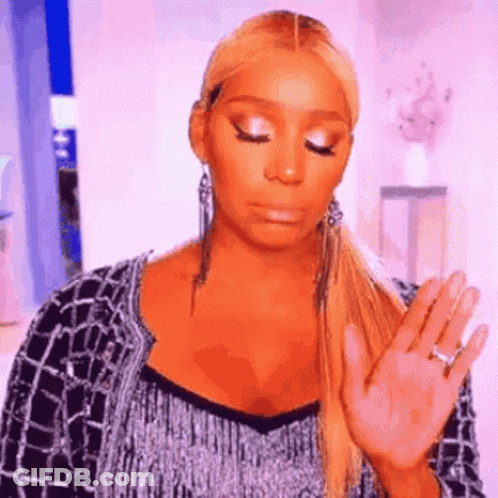 Blonde Woman Making Funny Face With Ring GIF