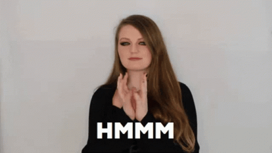 Blonde Woman Planning Hmmm GIF
