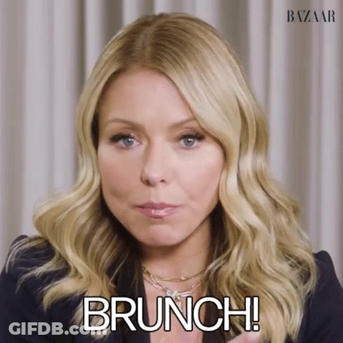 Blonde Woman Saying Brunch GIF