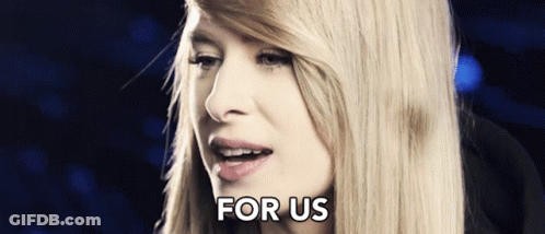 Blonde Woman Saying For Us GIF