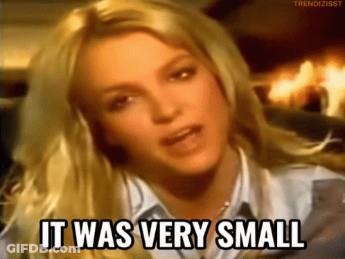 Blonde Woman Saying It Was Very Small GIF