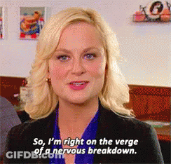 Blonde Woman Saying Nervous Breakdown GIF