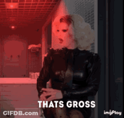 Blonde Woman Saying That's Gross GIF