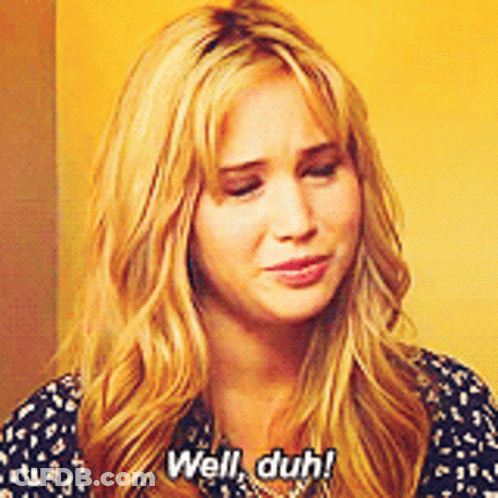 Blonde Woman Saying Well Duh GIF