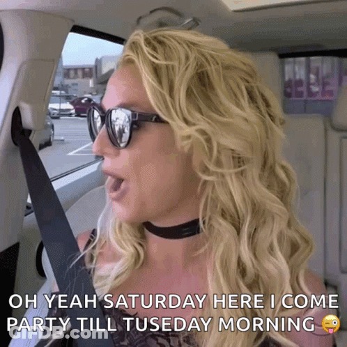Blonde Woman Sunglasses Choker Saying Oh Yeah Saturday GIF