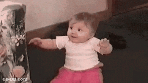 Blonde Woman Surprised Face GIF