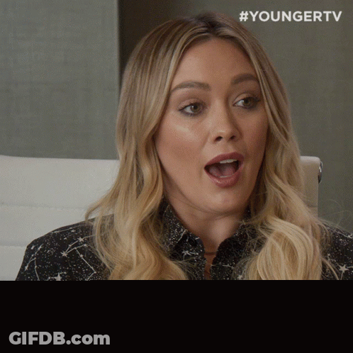 Blonde Woman Surprised Saying I Agree GIF