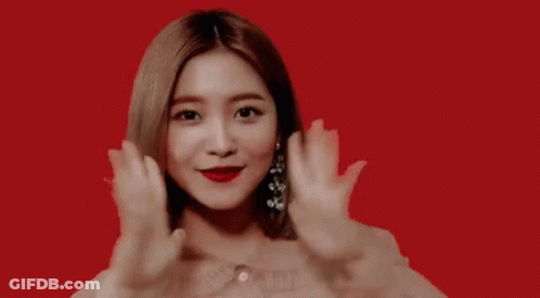 Blonde Woman Waving Hands In Air GIF