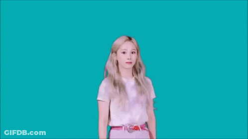 Blonde Woman With Blue Background Chinese Characters GIF