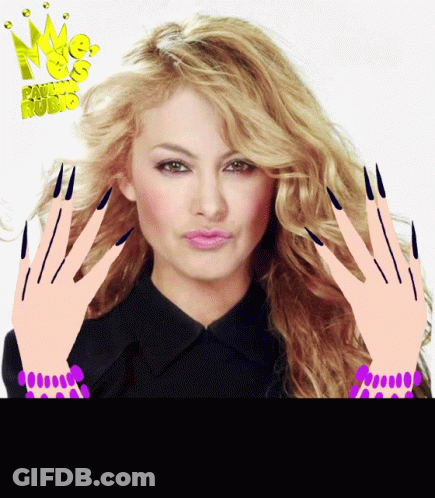 Blonde Woman With Crowns On Head And Hands GIF