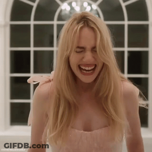 Blonde Woman Yelling GIF