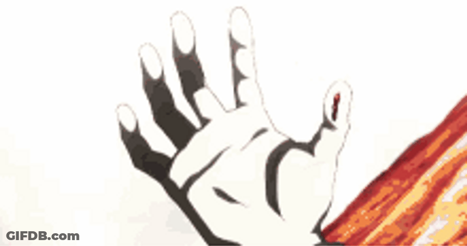 Blood C Anime Hand With Forming Blood GIF