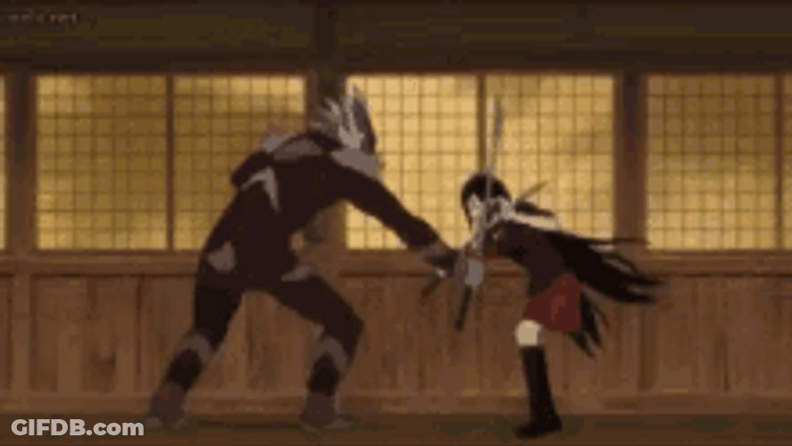Blood C Saya Kisaragi Fighting With Monster GIF