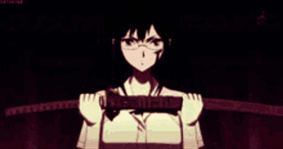 Blood C Saya Kisaragi Unsheathing Sword GIF