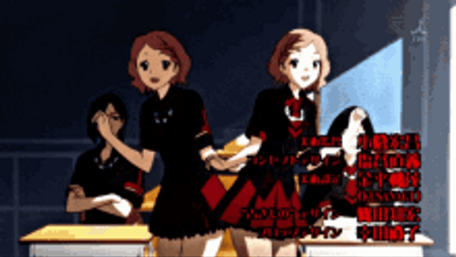 Blood C Twins Inro Dancing GIF