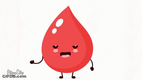 Blood Drop Character GIF