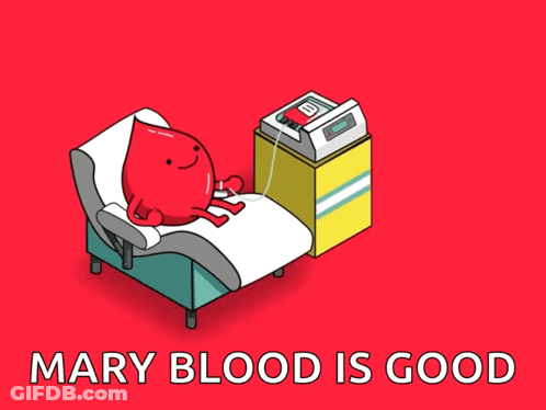 Blood Drop In Hospital Bed Be A Hero Donate Blood GIF