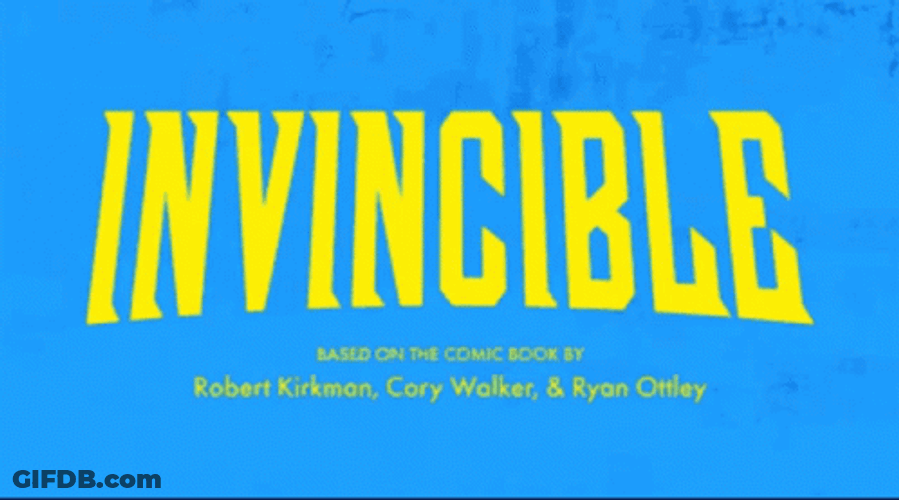 Blood Splatter On Title Invincible GIF
