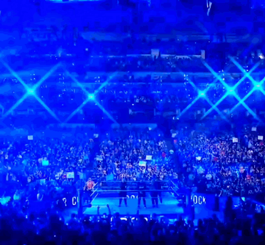 Bloodline The Rock Climbing Up The Ring Ropes GIF