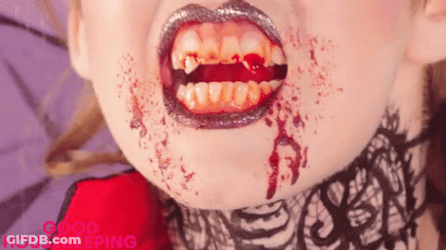 Bloody Dracula Mouth GIF