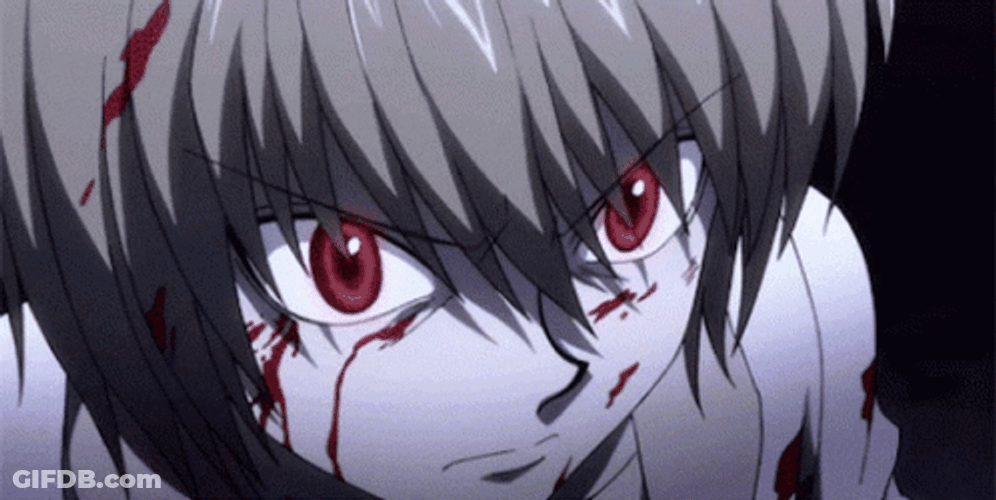 Bloody Kurapika With Chain GIF