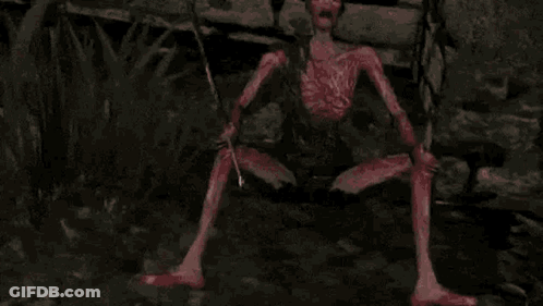 Bloody Monster Holding Bloody Sword GIF