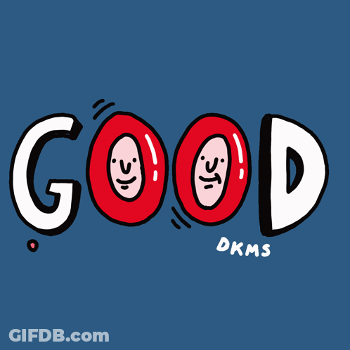 Bloody Word On Blue Background GIF