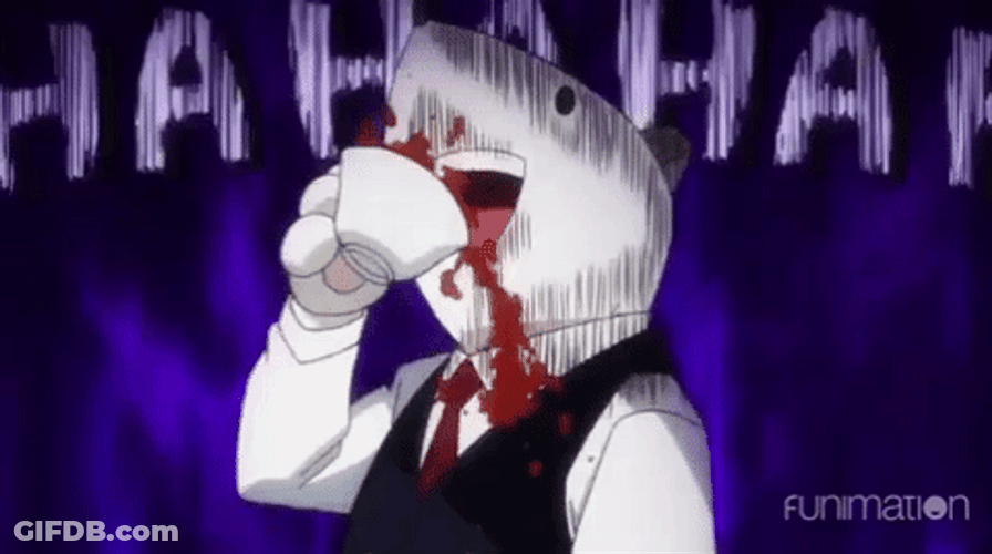 Bloog Eating Shark Mental Breakdown GIF