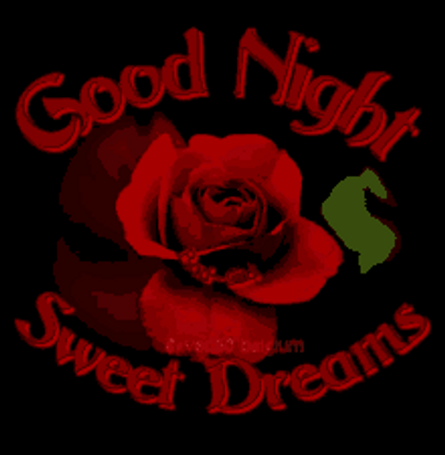 Blooming Rose Good Night And Sweet Dreams GIF