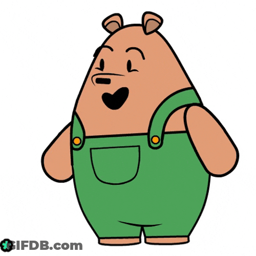 Blow A Kiss Pants Bear Heart GIF