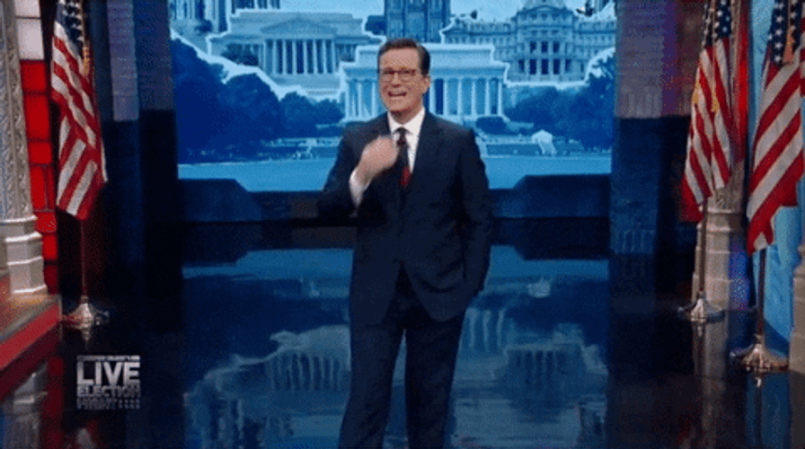 Blow A Kiss Stephen Colbert Late Night Show GIF