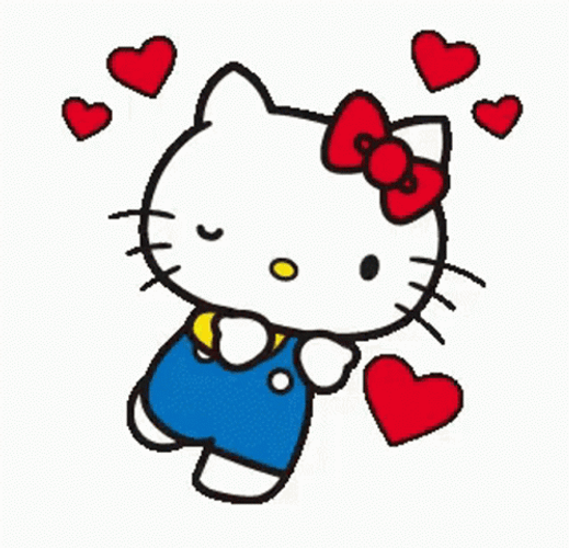 Blow Kiss Hello Kitty GIF