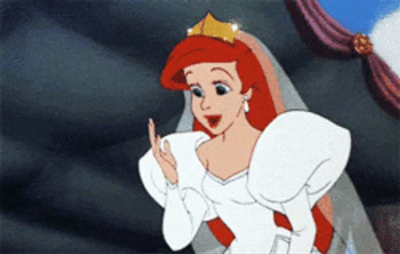 Blow Kiss Little Mermaid Wedding GIF