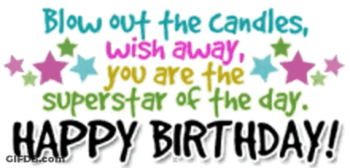 Blow Out The Candles Superstar Of The Day GIF