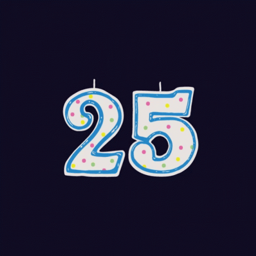 Blow The Candle Happy 25Th Anniversary GIF