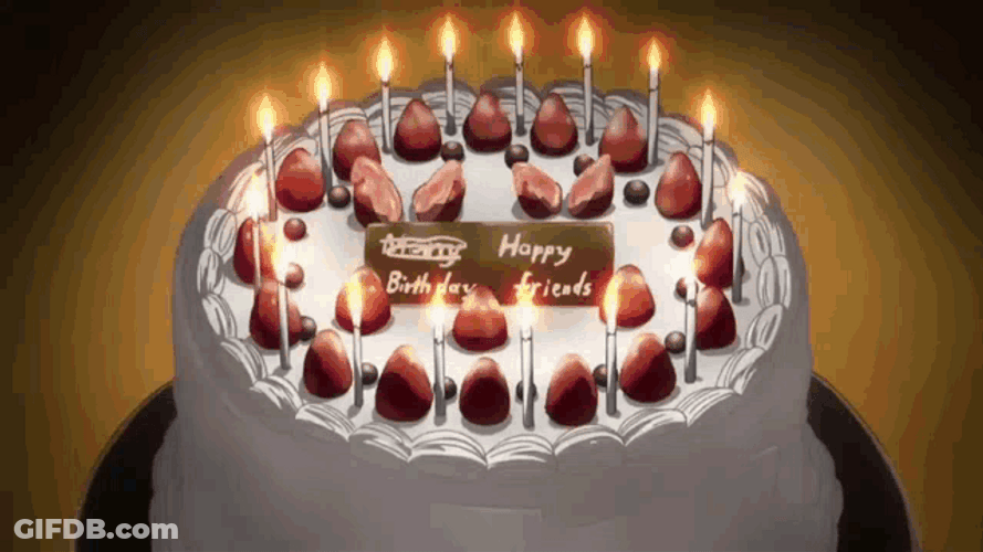 Blow Your Cake Anime Happy Birthday GIF