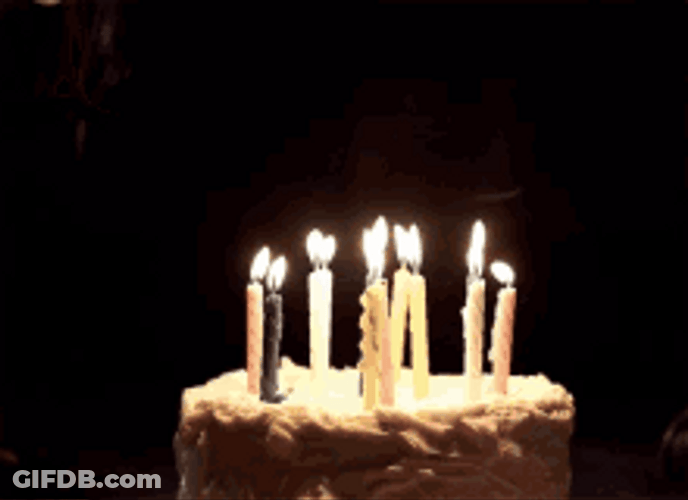 Blowing Birthday Candles In The Dark GIF