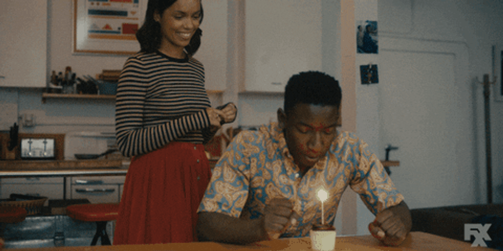 Blowing Cupcake Birthday Celebration GIF