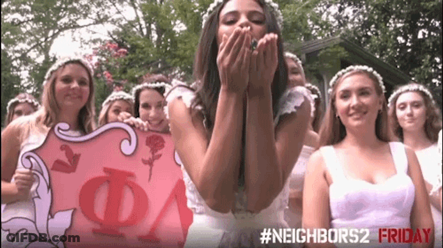 Blowing Kisses Confetti GIF