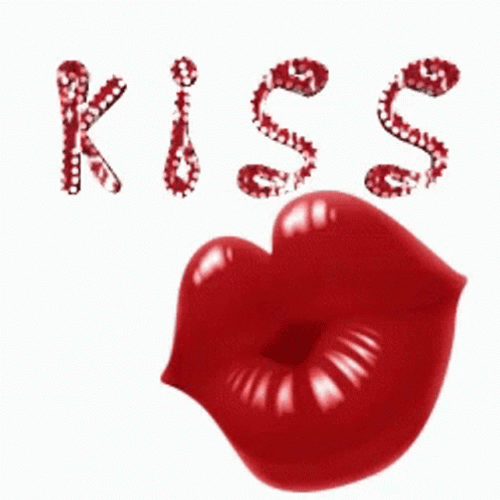 Blowing Kisses Red Lips Hearts GIF