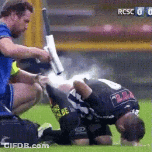 Blowing The Burning Butt GIF