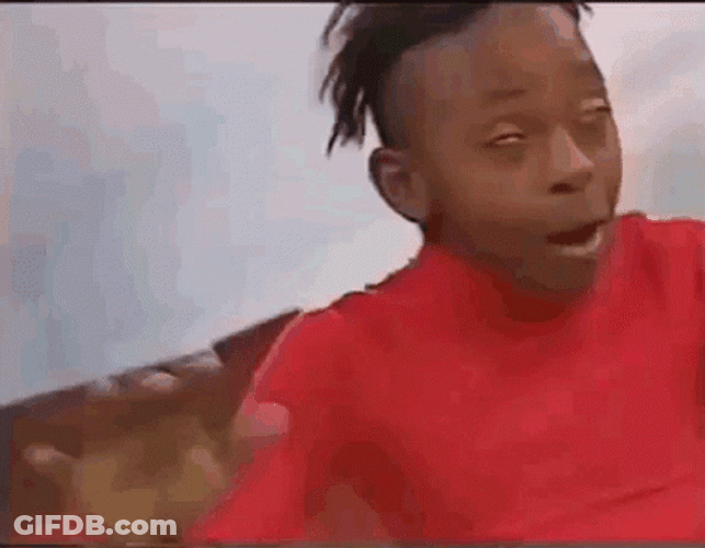 Blown Away African Kid Eye Rolling GIF